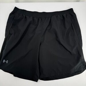 Under Armour Mens Launch Run Shorts 3XL 9 Inch Black 1361494-001 Brief Lined